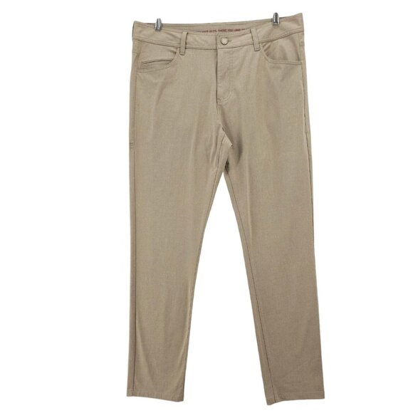 RHONE Everyday Commuter 5-Pocket Pants Marled Tab Beige Style 100347 Size 35